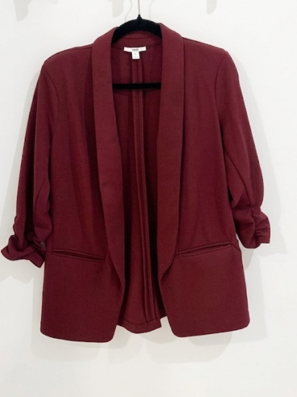 [Bar III] Open Front Blazer- Burgundy